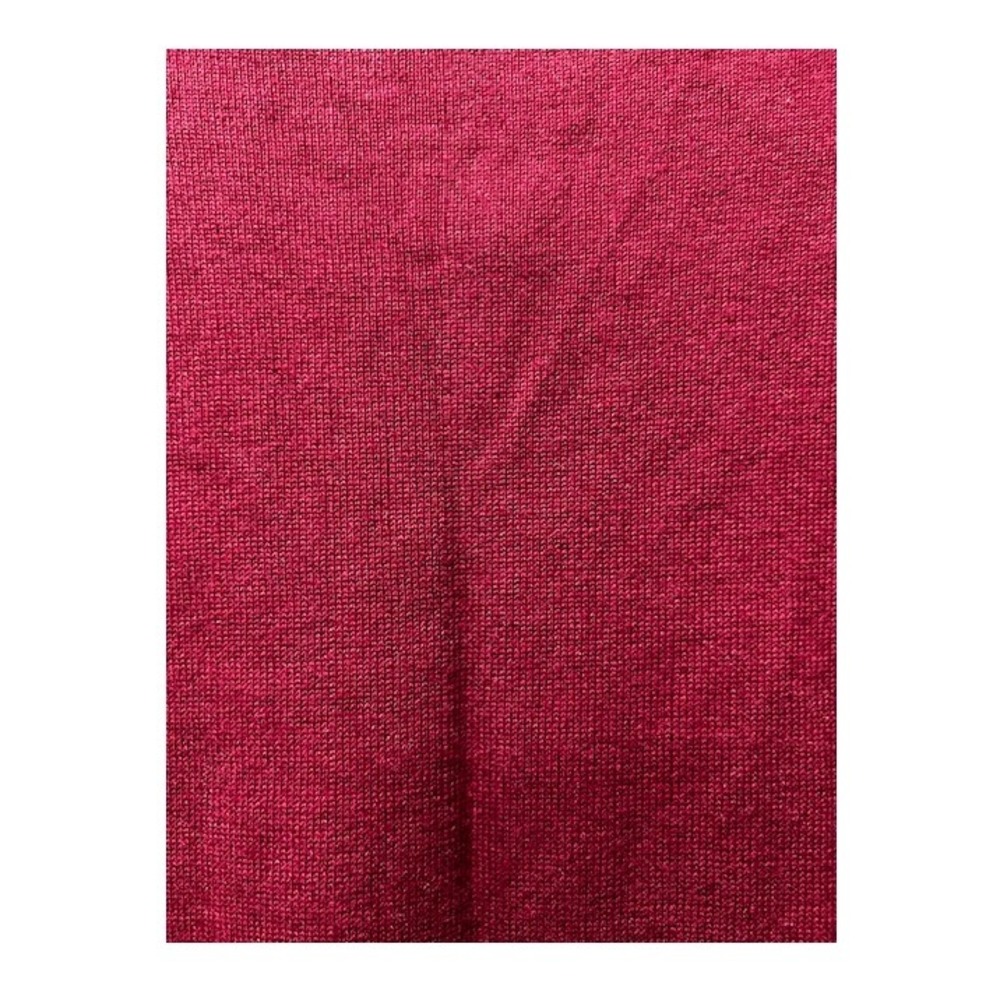 Talbots Womens Embellished Crewneck Cardigan Berry Red Floral Beaded Sweater M - Picture 4 of 6